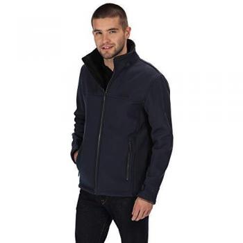 Regatta Conlan - Chaqueta de softshell para hombre, resistente al viento, con respaldo de sherpa, Hombre, RML180 3FG80, Azul marino