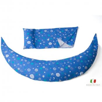 Nuvita 7100 DreamWizard Cojin Lactancia & Almohada Embarazo - 12 en 1 con Soporte Lumbar Ajustable - Funda 100% Algodon Desenfundable y Lavable - Con Microperlas