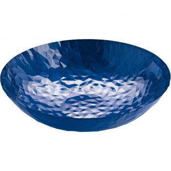 Alessi Joy N.1 pieza central en acero coloreado con un acabado esmaltado en resina epoxi azul, color azul