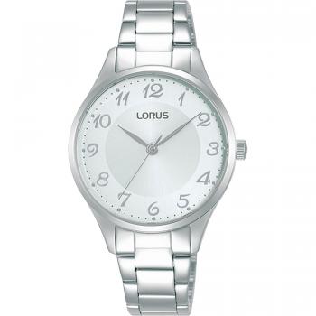 Reloj de pulsera LORUS RG267VX9 para Mujer - Correa Gris Plata y Dial Gris Plata, 3 Manecillas, 32 mm