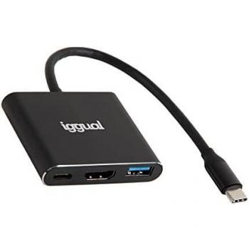 iggual Hub tipo C 3 en 1 HDMI USB3.0 PD100W