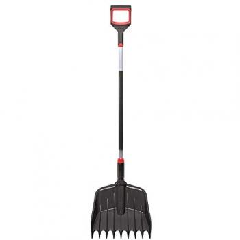 Pala Rascador para Nieve con Mango Oval en Aluminio Revestido de Goma RAKE LOADER - Negro, dimensiones (mm) 385x385x1460