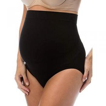 RelaxMaternity 5100 (Negro, XXL) Bragas de algodón premamá con Soporte Abdominal, Faja de Maternidad