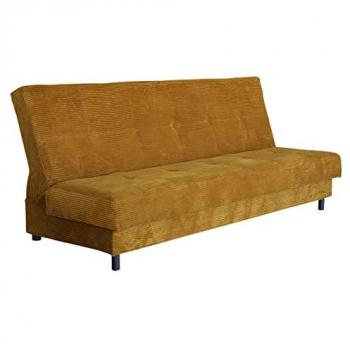 Sofá-cama Columbus 184 con caja de ropa de cama, 195x90x85cm, sofá tapizado y función de dormir