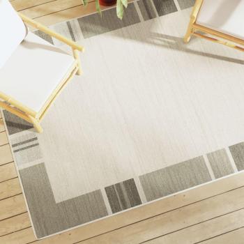 Alfombra antideslizante de pelo corto 160x230 cm color hoja, geométrica, borde, para interior y exterior, ideal para sala de estar, dormitorio y salón