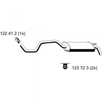 Silenciador trasero ERNST 121118 para Volkswagen Polo III (3/5 puertas)