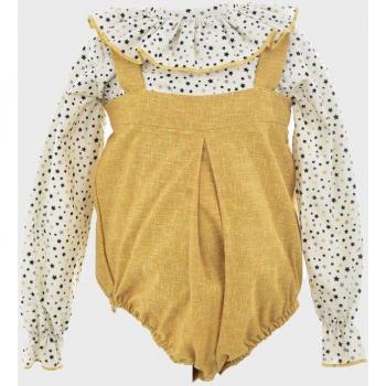 Conjunto de bebé niña La Ormiga 1060044603 amarillo de algodón