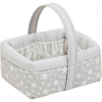 Canastilla de Almacenamiento Cambrass Layette, Color Gris Estrella, Dimensiones 22.5x29x29 cm