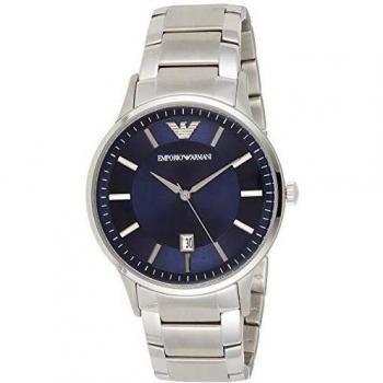 Emporio Armani Renato horloge with case and Strap in Stainless Steel Tone Silver AR11180