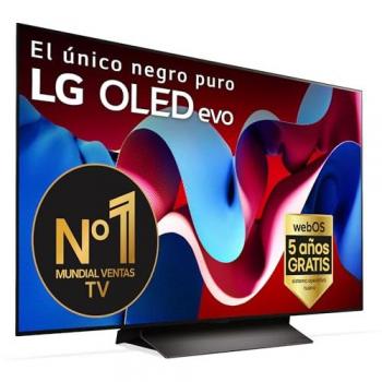 Televisor OLED 48 LG C4, 4K Ultra HD, Smart TV con Procesador Inteligente α9 Gen7, Dolby Vision y Dolby Atmos, Negro