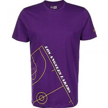 New Era NBA Court tee Loslak Trp Camiseta de Manga Corta, Hombre, Purple, S