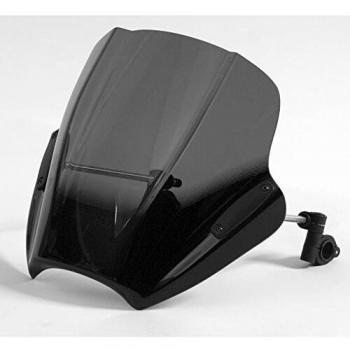 MRA Parabrisas Universal Speed para Motos Naked - Pantalla de motocicleta, diseño aerodinámico, color gris humo, sin soporte incluido
