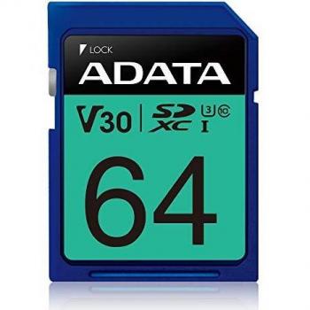 ADATA Premier Pro SDXC 64GB UHS-I Class 10 Memory Card ASDX64GUI3V30S-R