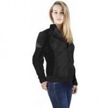 OJ Deep Lady Chaqueta 2 Capas Tejido Exterior de Poliéster con Almohadillas de Malla Cortaviento Funda Extraíble, Negro, 2XL