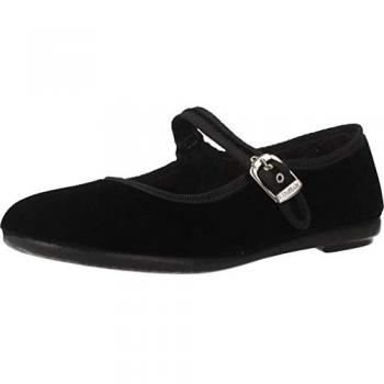 Bailarinas Vulladi 5409 para Mujer en Color Negro, Talla 38, Material Terciopelo