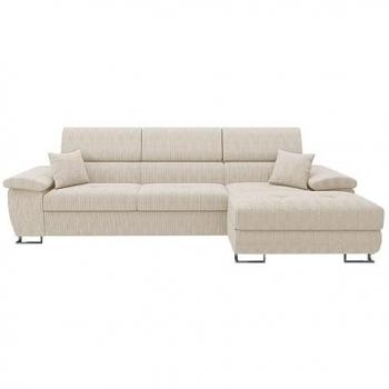 Sofá rinconero Comfivo 137 con función de descanso y caja de ropa de cama, 275x170x71cm