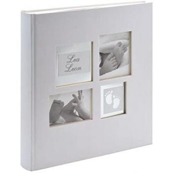 Walther Design Little Foot - Álbum de Fotos Infantil con Protector Plata