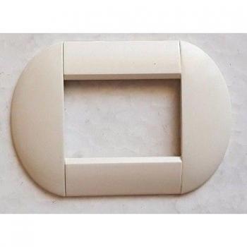 Placa Beige Compatible Living International Light Bombate Bticino - 7 Foros