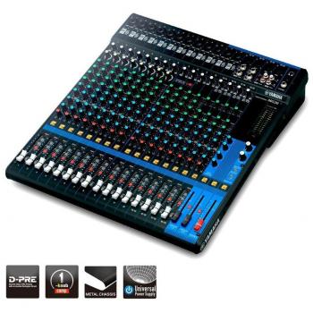 Mezclador Analógico Yamaha MG 20 de 20 Canales, Frecuencia de 20 a 48000 Hz, 78 dB, Potencia de 36 W