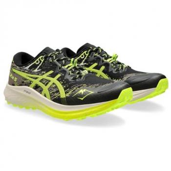 Asics Fuji Lite 5 Zapatillas de Trail Running para Hombre, Color Negro/Amarillo de Seguridad, Talla 41.5 EUR