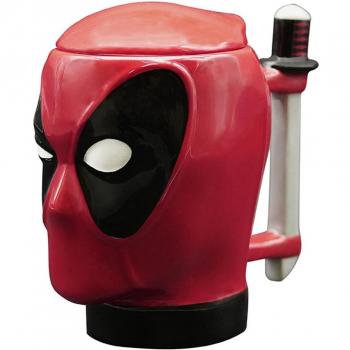 Taza 3D Cabeza de Deadpool Marvel Multicolor