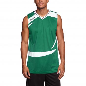Spalding Logo 2.0 Tank Top - Camiseta de baloncesto para hombre, color verde/blanco, talla L