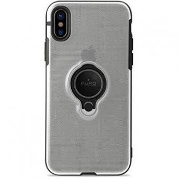 Integral Office Comunicaciones PUCI095 - Carcasa magnética Anillo rotativo y función Soporte para Apple iPhone X, Transparente