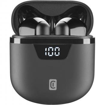 Auriculares Inalámbricos Bluetooth Intraurales CellularLine SEEK PRO con Estuche de Carga y Carga Rápida - Negro