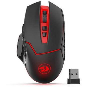 Redragon M690-1 Wireless Gaming Mouse 2.4GHz with DPI Shifting, Ergonomic Design, 2400 DPI, 8 Buttons and 2 Side Buttons - Black