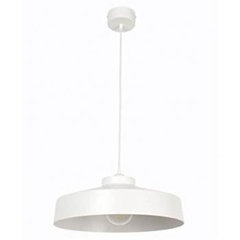 Lámpara de Techo Industrial en Metal Pintado Blanco Ø41 cm
