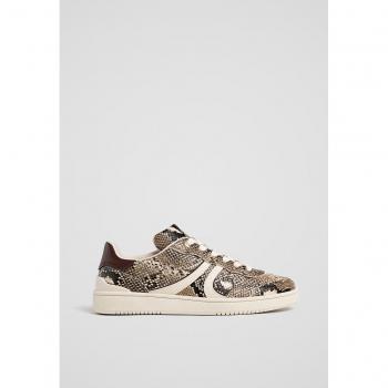 Stradivarius Snakeskin Print Trainers - Snake Green (Size 6) and Stradivarius Snakeskin Print Trainers - Snake Green (Size 3)