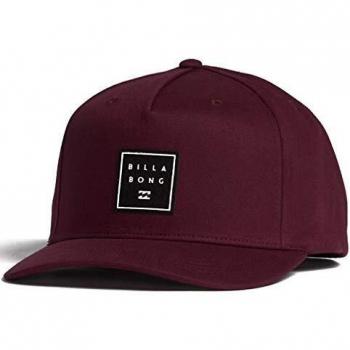 BILLABONG Gorra Snapback Medium Curve para Hombre ~ Sangre de Buey apilada
