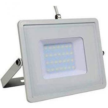 Faro LED Blanco 30W IP65 Ultra Delgado Chip Samsung 6400K V-TAC PRO VT-30 SKU 405