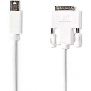 Adaptador de cable Mini DisplayPort a DVI-D 24+1-Pin (Blanco)
