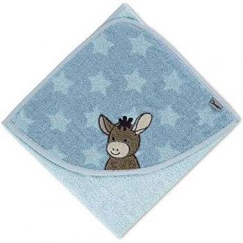 Toalla de baño con capucha Emmi azul claro 80 x 80 cm