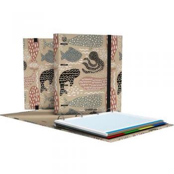 Grafoplás Carpebook Uninature A4 Forrado Ballenas 4 Anillas 35mm Uni Nature Design 29.7x32 cm