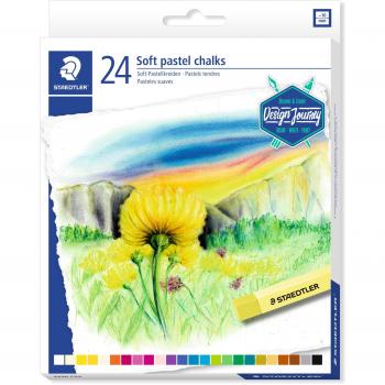Staedtler 2430 C24 - Pasteles, caja de cartón de 24 ceras