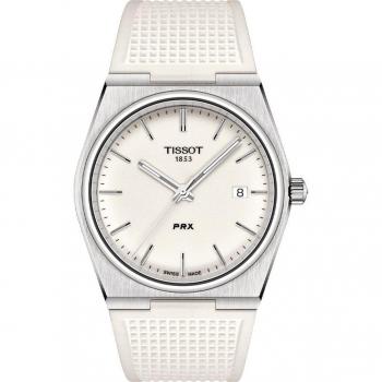 Tissot PRX Quartz 40mm Unisex Watch with White Dial, Model T137.410.17.011.00
