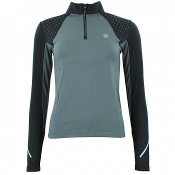 Women's Long Sleeve Zip Base Layer T-Shirt Peak Mountain