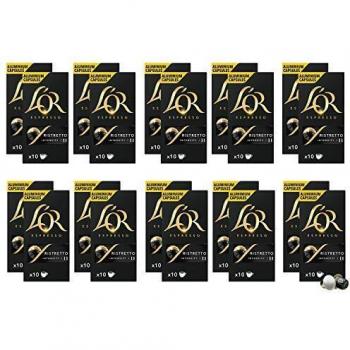 L'Or Espresso Café Ristretto Intensidad 11 - 200 cápsulas de aluminio compatibles con máquinas Nespresso