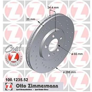Zimmermann 100,1235.52 Freno de Disco Delantero, Perforado, Sport Coat Z