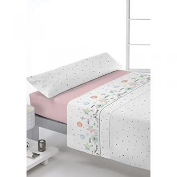 Juego de Sábanas de Verano para Todo el Año Cosmos Rosa 90 cm