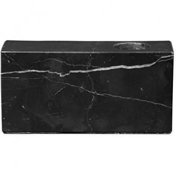 blomus Marmor Kerzenhalter-65997 Portavelas de mármol, Negro, Talla única