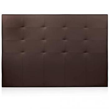 Cabecero Delion Chocolate 140 cm en Símil Piel para Cama de Matrimonio
