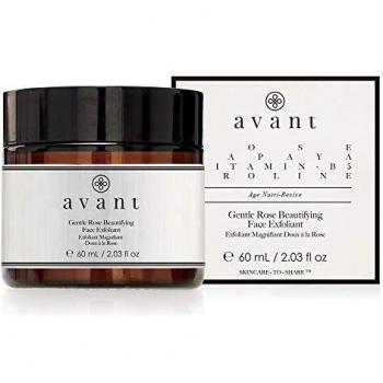 Avant | Rose Facial Exfoliant Peeling Scrub | Helps Soften Skin, Reduce Redness, Improve Radiance and Hydrate | Gentle Rose Beautifying Face Exfoliant | 1x 60ml