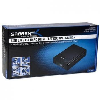 Sabrent USB 3.0 to SATA External Hard Drive Lay-Flat Docking Station for 2.5 or 3.5in HDD, SSD [Support UASP] (EC-DFLT)