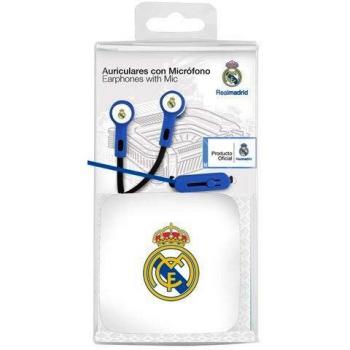 Seva Import Auricular Boton R.Madrid, Blanco, Talla Única