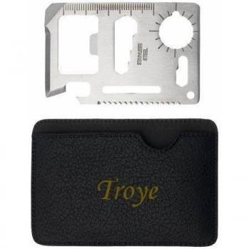 Herramienta multifunción de bolsillo con estuche con nombre grabado: Troye