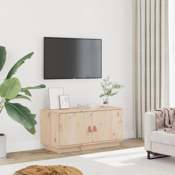 Mueble de TV de madera maciza de pino 80x34x40 cm