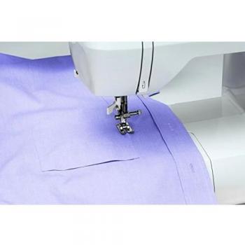 Singer Sewing Machine, White with Purple Panel, 40 x 21 x 33 cm